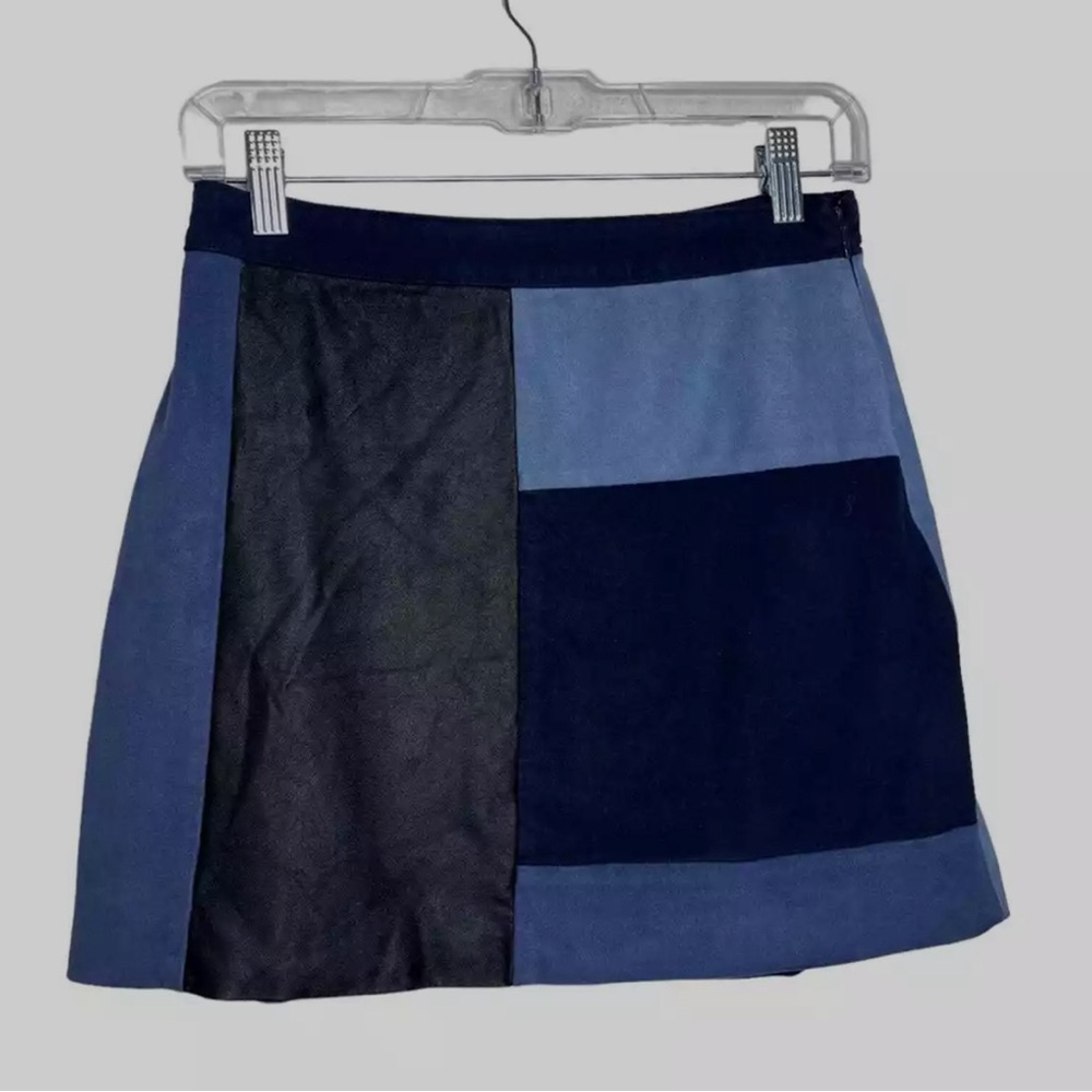 Abercrombie Navy Patchwork Mini Skirt